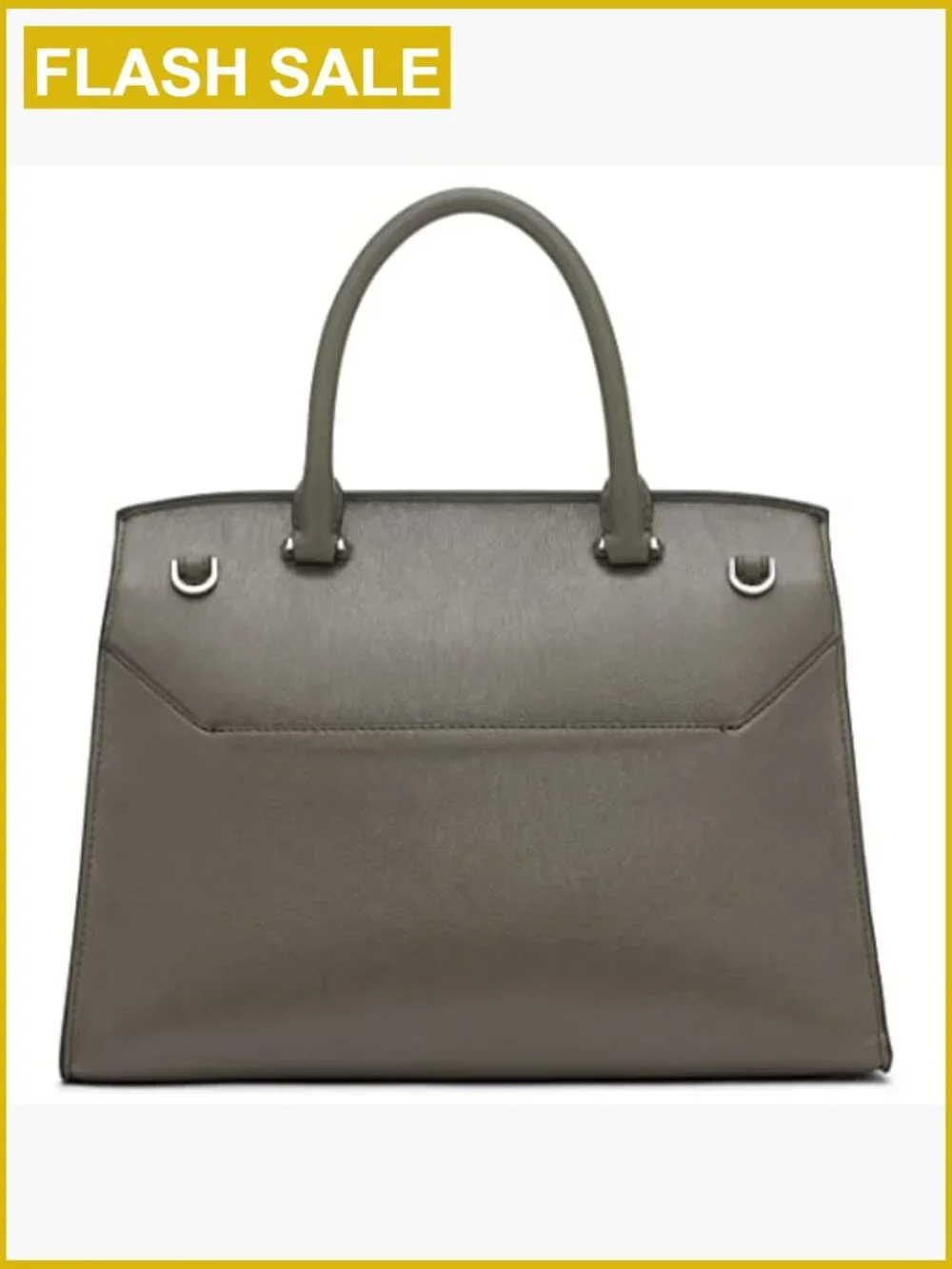 Turn Lock Satchel Crossbody Bag Faux Leather 3 Pockets